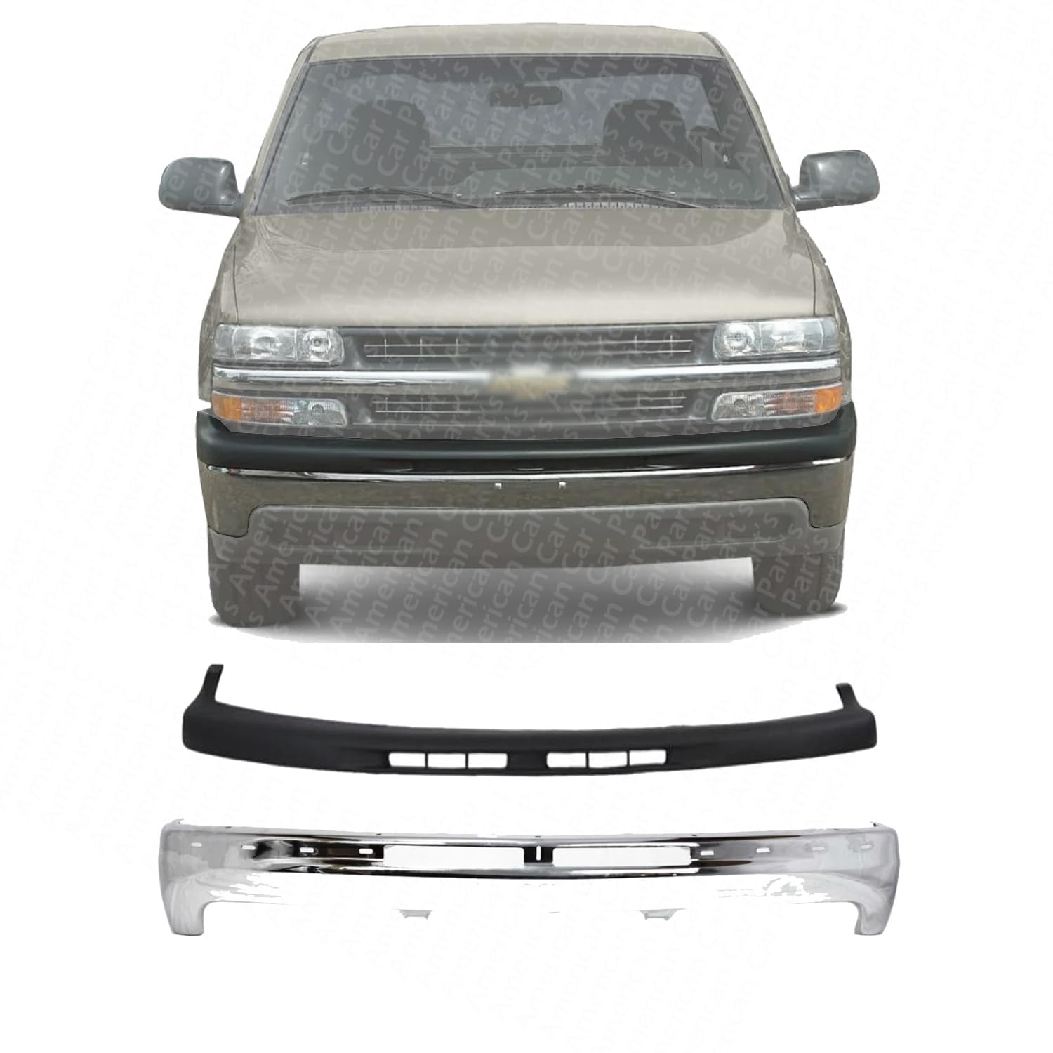 Amazon.com: For 00-06 TAHOE 99-02 SILVERADO 1500 FRONT BUMPER FACE